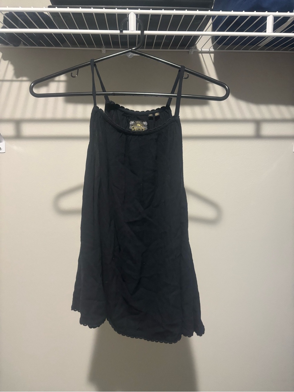 Superdry Black Spaghetti Strap Tank Top